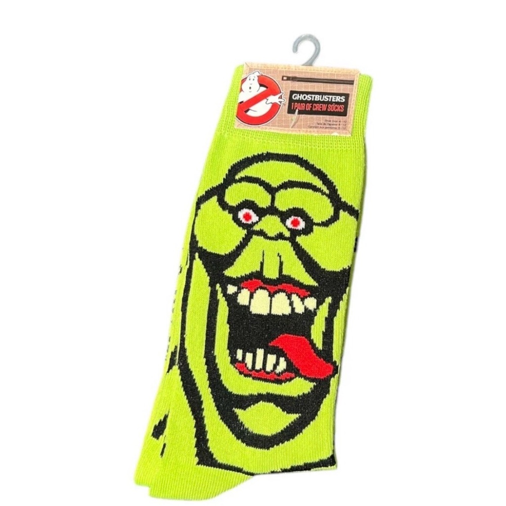 Ghostbusters Green Slimer Crew Socks